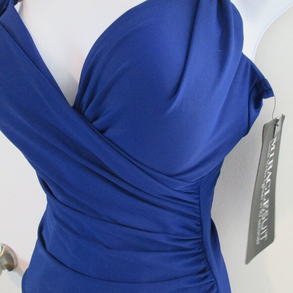 NWT Miraclesuit Swimsuit Razzle Dazzle Siren Azul Blue Sz 10 - Picture 7 of 12